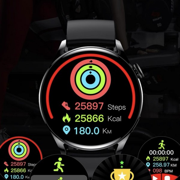Men’s Fashion Smartwatch Waterproof Bluetooth Fitness Tracker with Call & Health Monitoring Functions
